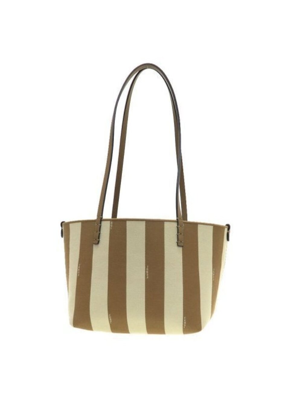 Fendi Roll Small Reversible Tote Bag Pecan Stripe & FF